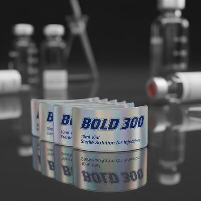 Etiquetas em negrito do frasco para injectáveis de 10 ml com efeito brilhante