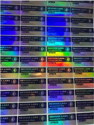 BPC 157 Etiquetas do frasco para injectáveis de peptídeos de 5 mg