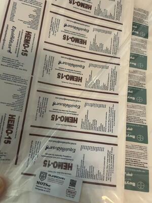 Waterproof Glossy Finish Custom Size Glass Vial Labels for Pharmaceutical Use
