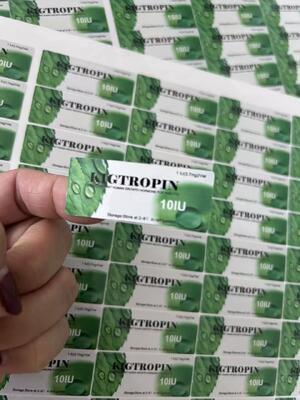 Etiquetas personalizadas à prova d'água de PVC H gh 100iu