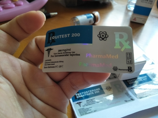 Etiquetas de vidro holográficas do tubo de ensaio de Equitest 10Ml com laminação lustrosa dos PP