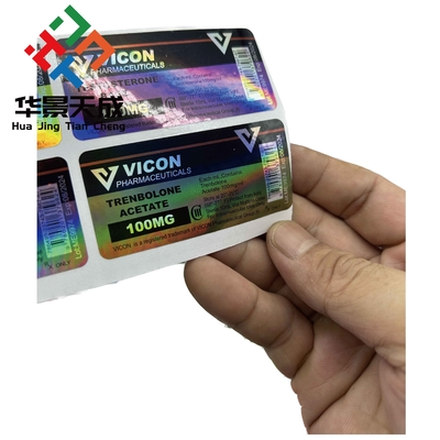 Etiquetas de frasco personalizadas vermelhas e verdes para soluções de rotulagem precisas