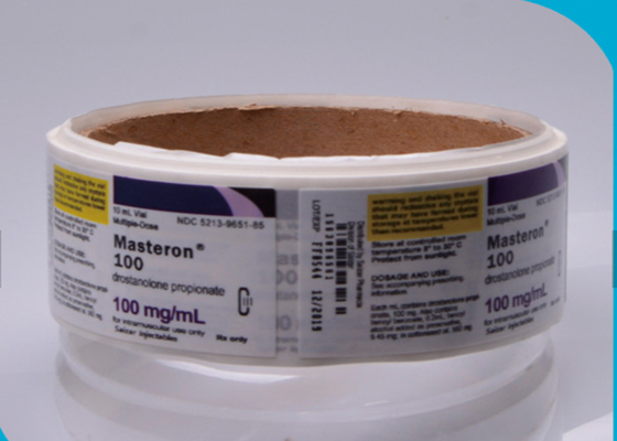 Etiquetas quentes impermeáveis do tubo de ensaio do rolo 10ml, etiqueta feita sob encomenda privada das etiquetas adesivas