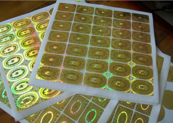 Esparadrapos permanentes da etiqueta redonda do holograma da segurança do círculo Waterproof