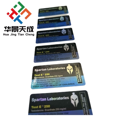 Etiquetas de frascos de vidro de alta qualidade com impressão digital a cores completas Espessura 2,5 milímetros