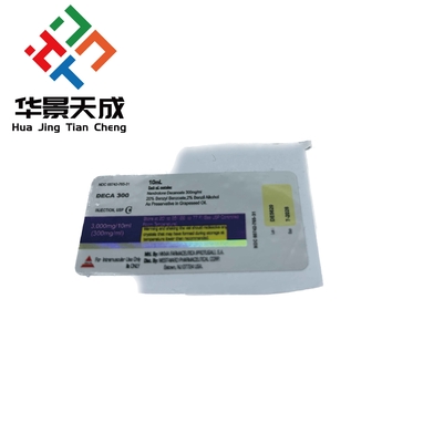 Impressão digital Flat Bottle Vial Custom Adesivo Etiquetas à prova d' água