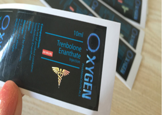 Etiqueta de garrafa de remédio para impressão em cores para oxigênio tren enantato 200 mg