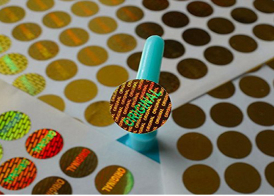 Das etiquetas feitas sob encomenda do holograma da segurança do ouro anti falsificar para a embalagem da caixa