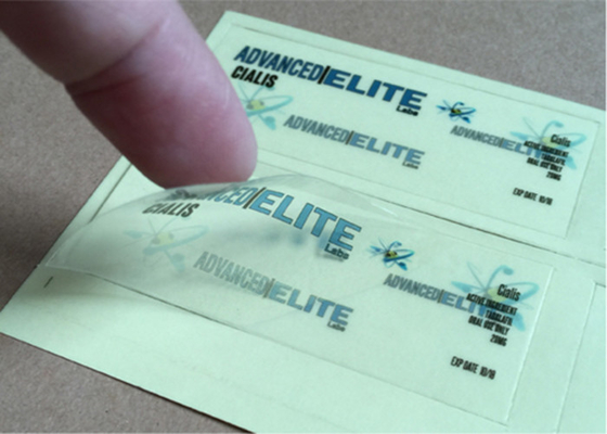 PVC transparente do espaço livre da etiqueta da garrafa da medicina do tubo de ensaio 10ml com impressão UV