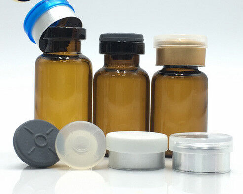Os tubos de ensaio de vidro pequenos de 10 Ml/garrafas de vidro do conta-gotas com conta-gotas lançam fora dos selos