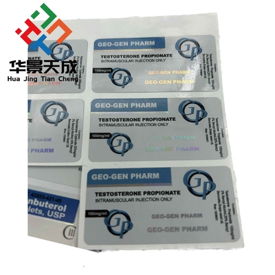 Hormônios do teste Steroides de vinil Etiquetas de garrafas de vidro para fisiculturistas