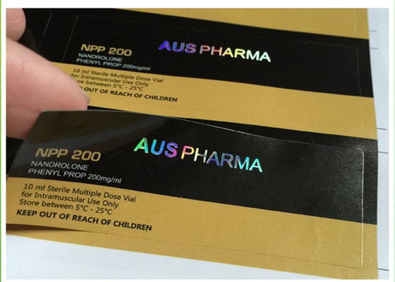 Etiquetas adesivas personalizadas com logotipo de folha a laser/frascos Etiquetas de frascos em cores tradicionais