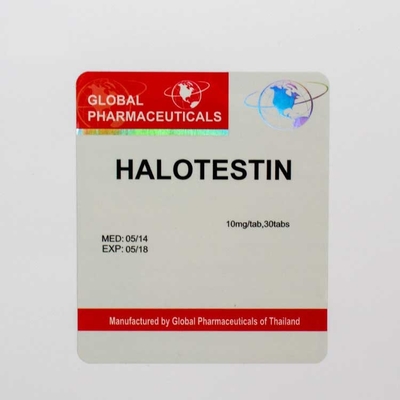 Forma personalizada etiquetas da garrafa da medicina do papel revestido do à prova de água com cor