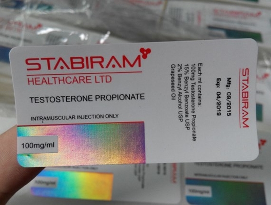 Etiquetas de laboratório fabricante etiquetas de frasco de vidro para o propionato de testosterona etiquetas de garrafa de 10 ml