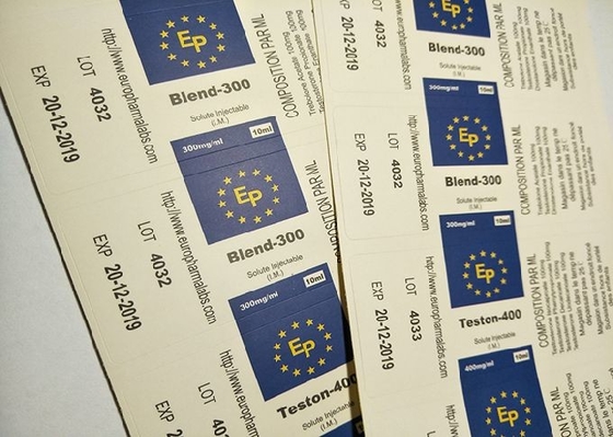 Etiquetas da garrafa da farmácia do papel da laminação do revestimento de Matt para o projeto do EP