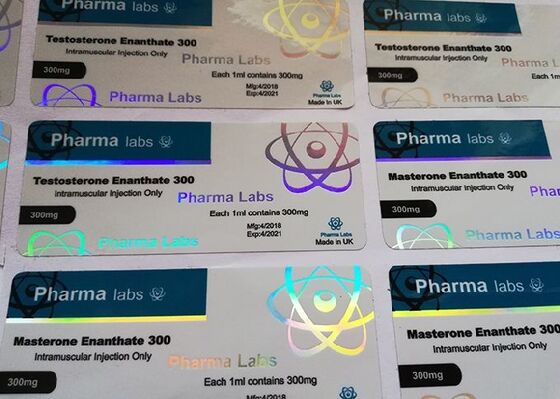 Etiquetas adesivas holográficas para frascos de medicamentos para frascos de injeção frascos de 10 ml