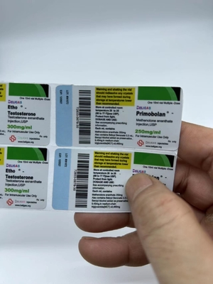 Nome de Marca Personalizado Esteroides Injetáveis e Orais 10 ml Frasco Etiquetas de Embalagem Adesivo Farmacêutico