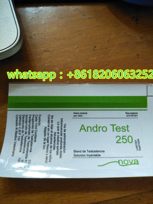 Androl Test 250 Etiquetas de frasco de 10 ml Etiquetas de injecção de esteróides com material de PVC de alta qualidade