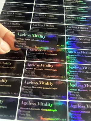 Hcg 2 ml 3 ml Etiquetas do frasco para injectáveis com adesivo para embalagem de peptídeos