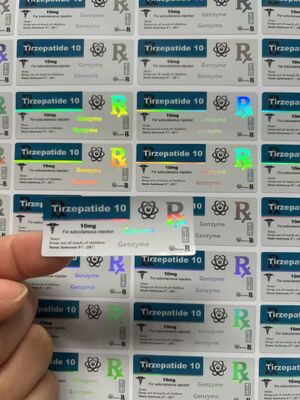 Impermeável H G H 200 UI Péptido 2 ml Vial 3 ml Garrafa Rótulos Finalização brilhante