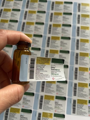 Teste E 10 ml Vial etiquetas adesivas de frascos com a marca personalizada