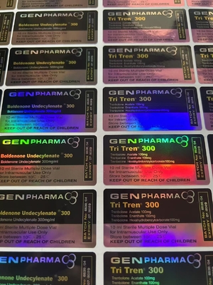 Tren Tri 300 Etiquetas dos medicamentos Adesivos dos frascos de 10 ml Etiquetas personalizadas