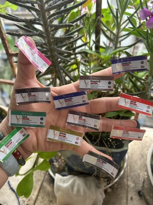 2 ml Etiquetas dos frascos para diferentes produtos peptídicos com impressão de ouro redondo