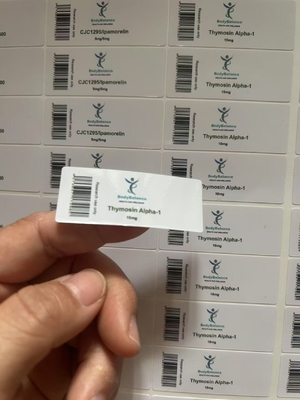 Etiquetas de frasco adesivo de peptídeo de timosina alfa-1 2 ml Etiquetas de frasco auto- adesivo de peptídeo