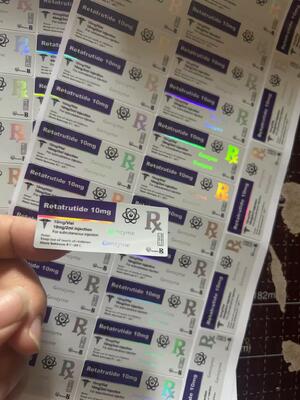 Rótulos de frascos para injeção de 2ml de Retatrutida 30mg para injeção subcutânea
