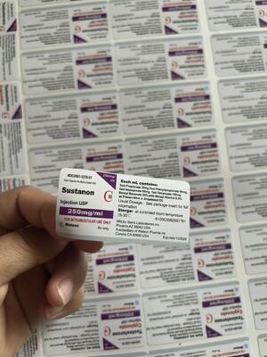 Sus 250 Vial de Esteroides Injetáveis Etiquetas personalizadas para frascos