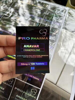 Anavar 50mg x100 comprimidos  Rótulos de comprimidos laser PET Adesivos U PARA Sacos Zip Lock de Alumínio