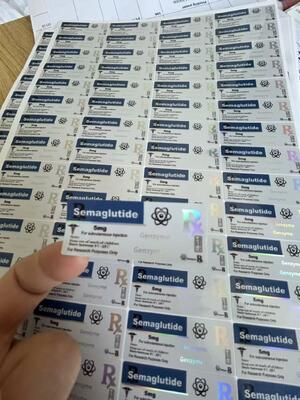 Rótulos de frascos de medicamento de vidro de 2ml e 3ml de Semaglutida 5MG