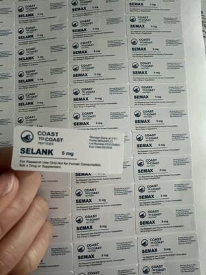 Selank 5 mg frascos para injectáveis pequenos 2 frascos de vidro de 3 ml etiquetas de peptídeos