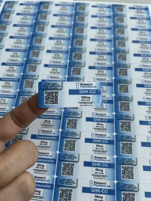 GHK-CU 10 mg Etiquetas auto-aderentes em PVC