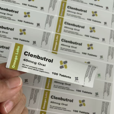 Clenbutrol 40mcg 100 Tablets Customized Design Pvc Materail Labels