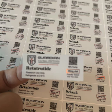 Retratar trutide 30 mg Pvc branco 3 ml Etiquetas do frasco para injectáveis de péptidos
