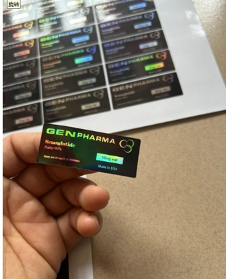 Sema10mg PET Materail  Self Adhesive Peptide 3ml Vial Labels