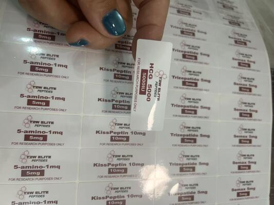 5-Amino-1mq 5mg 5x2cm Etiquetas de PVC