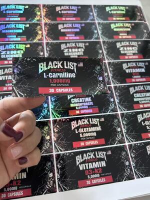 Rótulos de frasco plástico de 30 cápsulas L-GLUTANIKE 5000mg