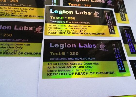 etiquetas da etiqueta do holograma do tubo de ensaio 10ml/impressão de laser da etiqueta garrafa da medicina