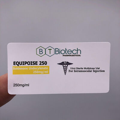 Etiqueta de garrafa de medicamento estampada com logotipo a laser Etiqueta autoadesiva à prova d'água para frasco