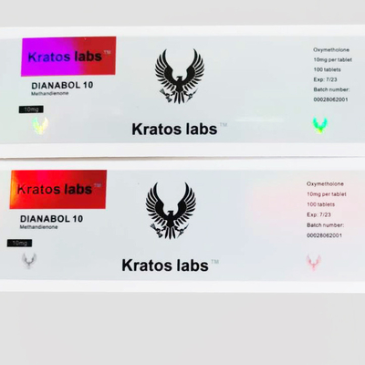 Etiquetas adesivas à prova d'água com holograma recortado para medicamentos