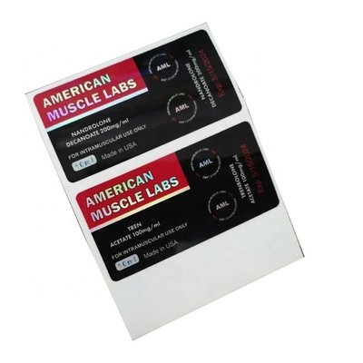 Etiquetas de frasco de 10 ml com holograma brilhante à prova d'água