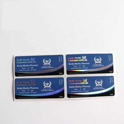 Rótulos de frasco de vidro para comprimidos CMYK de 10 ml