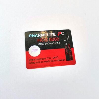 Etiquetas autoadesivas para frascos de vidro de 2 ml para HCG 5000 UI