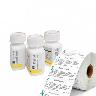 etiqueta 10x3cm da garrafa de comprimido do PVC 30mg com as garrafas 30mg plásticas
