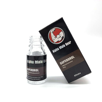 Rótulos e caixas de frasco de papelão branco Alpha Gear Superdrol macho 250 g/m²